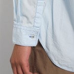 Shirting with contrast stitching