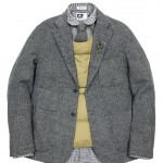 Nepenthes Wool Flannel with Rounded Collar Shirting