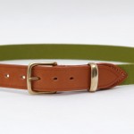 Green Canvas & Leather Belt