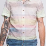 Multicolor Unfinished Hem Shirt